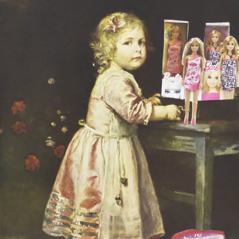 Mädchen mit Barbie