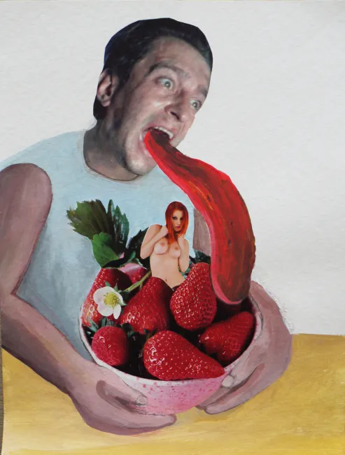 Erdbeerzungenmann