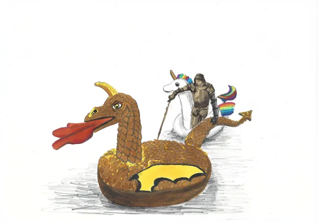 goldener Drache