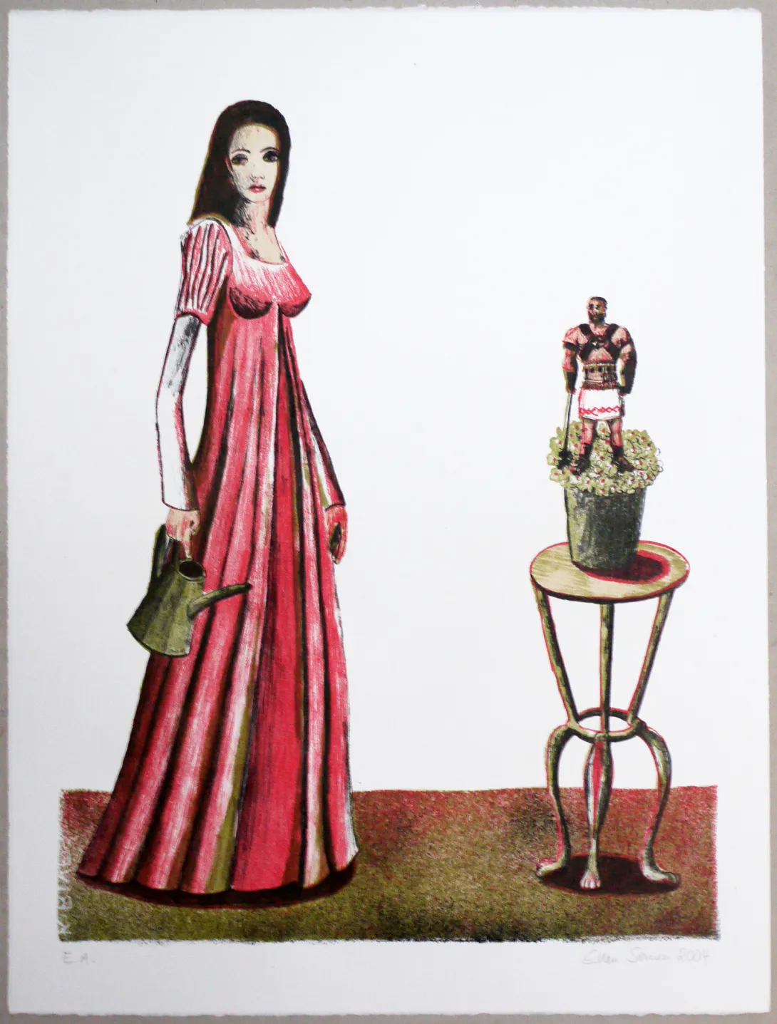 Herkules gießen - Lithografie